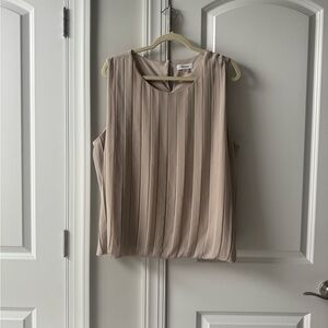 Elegant Beige Sleeveless Top